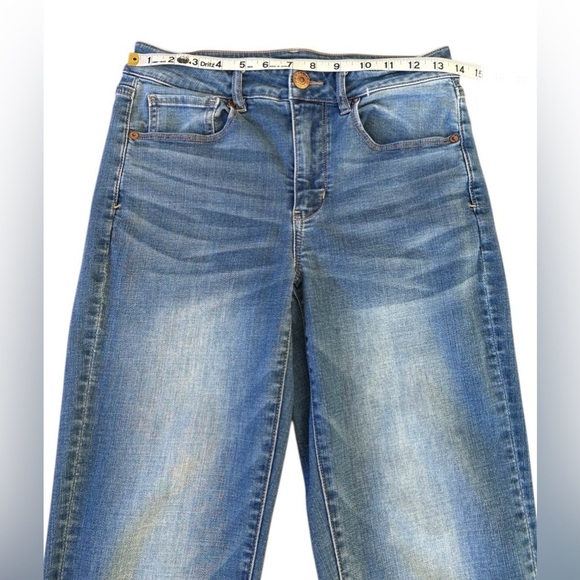 American Eagle Outfitters, Super Stretch Bootcut Jeans, Size 6 (X-Long), Blue - Picture 4 of 10